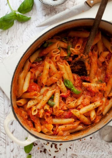 Penne Alla Vodka with Smoked Salmon - Little Sugar Snaps