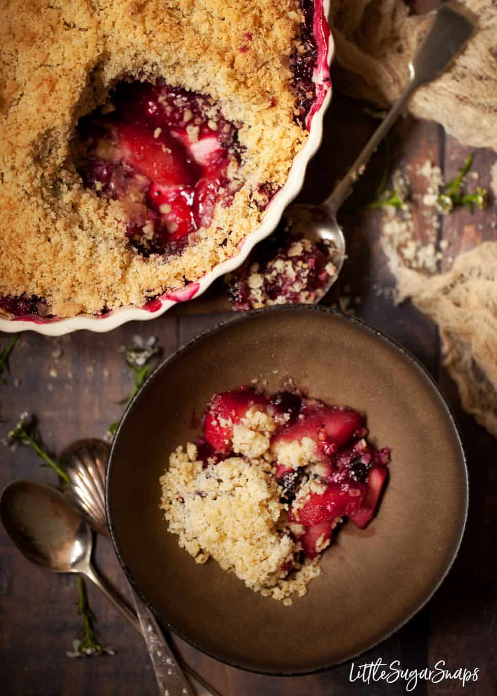 Apple And Blackcurrant Crumble - Little Sugar Snaps